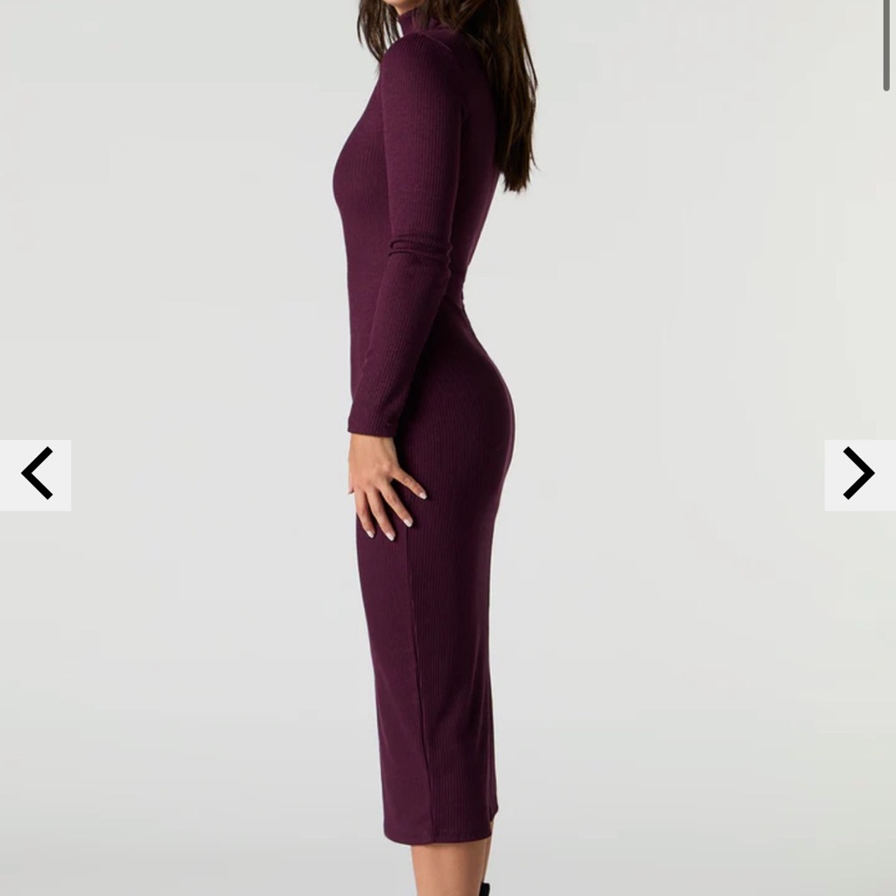 Elegant Purple Midi Dress